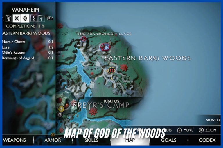 map of god of the woods