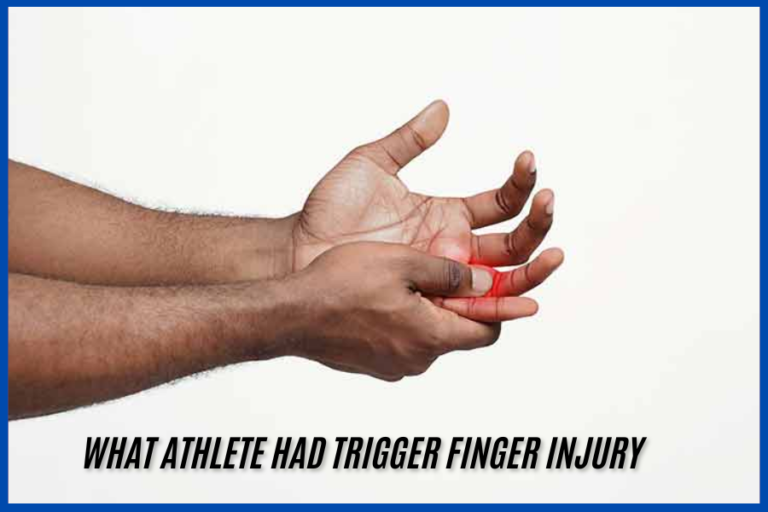 what athlete had trigger finger injury